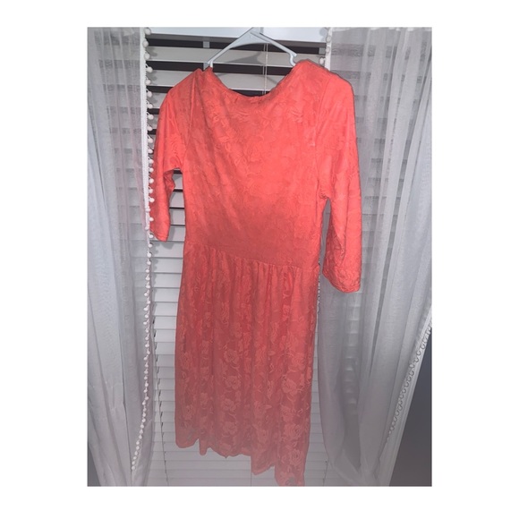 Coral Floral Dress - Picture 2 of 5